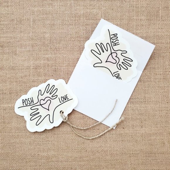 LB063 HANG TAGS Abstract Share the Posh Love Kindness with Others  [Price Firm] - Picture 3 of 7